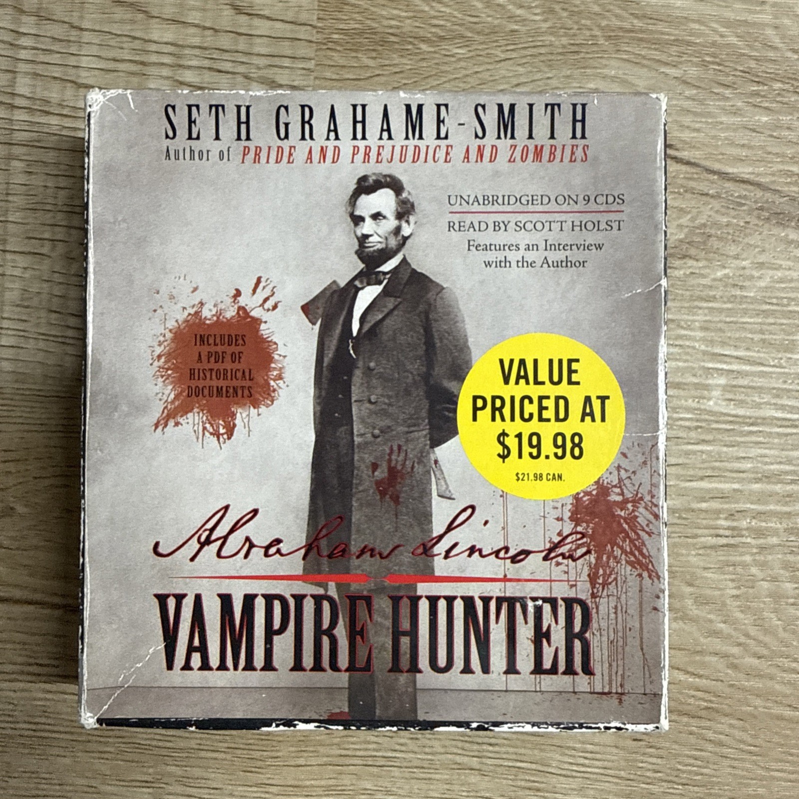 Abraham Lincoln Vampire Hunter Audio Horror Book 9 CD Set by Seth Grahame-Smith