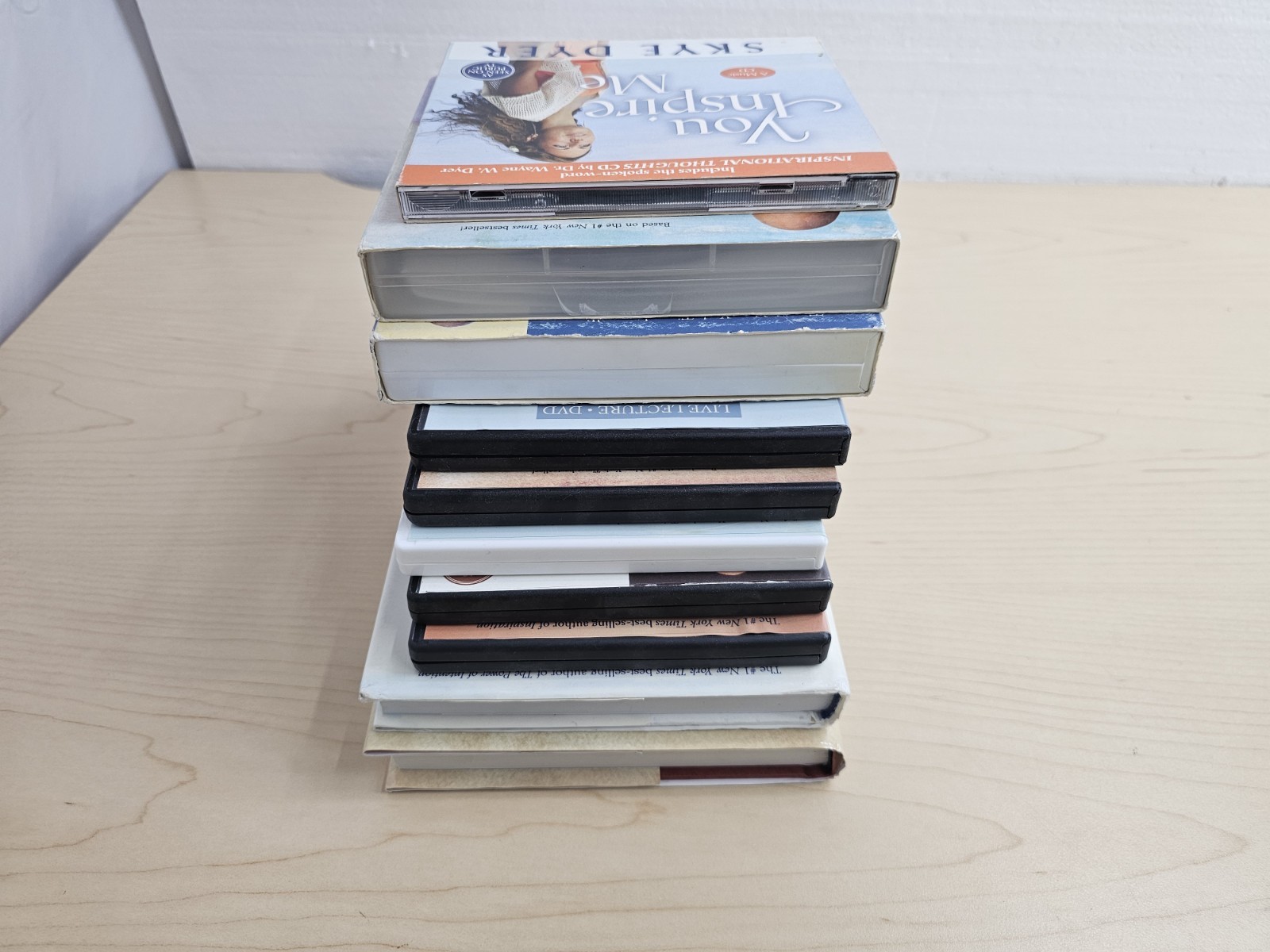 Dr. Wayne Dyer Bundle Lot of mixed media Books, CDs, DVDs Used 10 Pieces