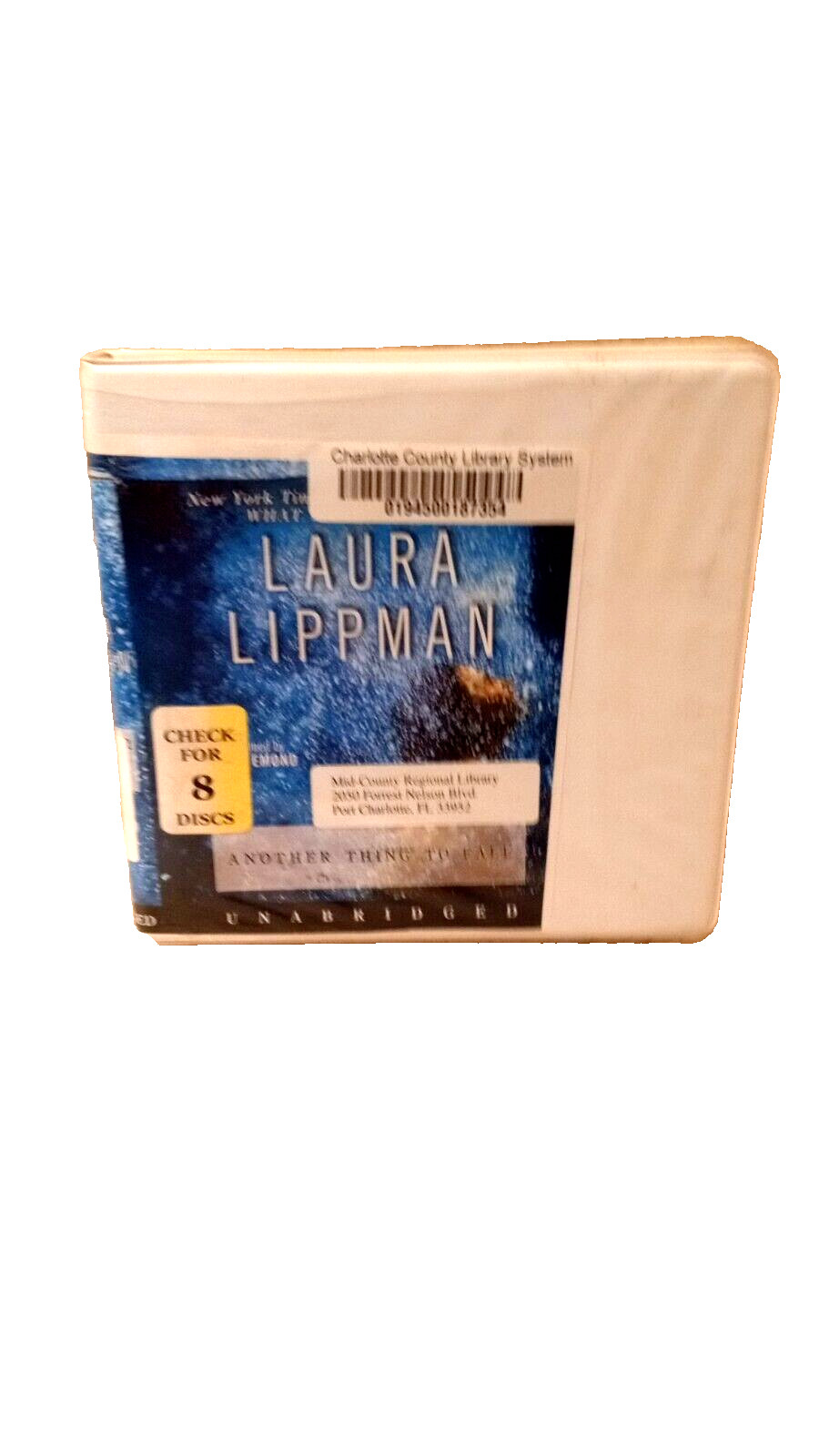 Another Thing to Fall (Audio book, cd) by Laura Lippman, 8 disc set, Unabridged