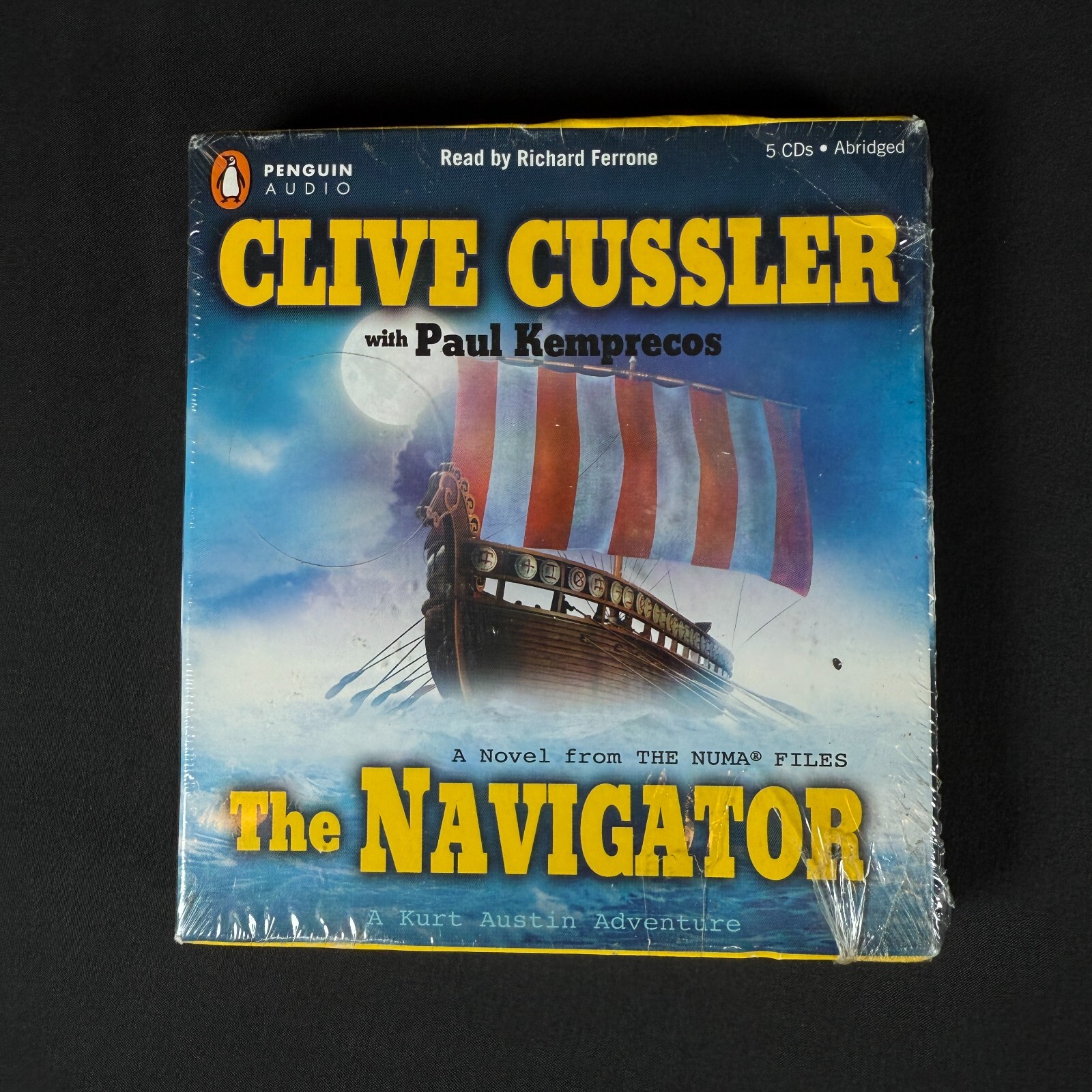 Clive Cussler — The Navigator (Kurt Austin Adventure) — Audiobook new 5cds insd