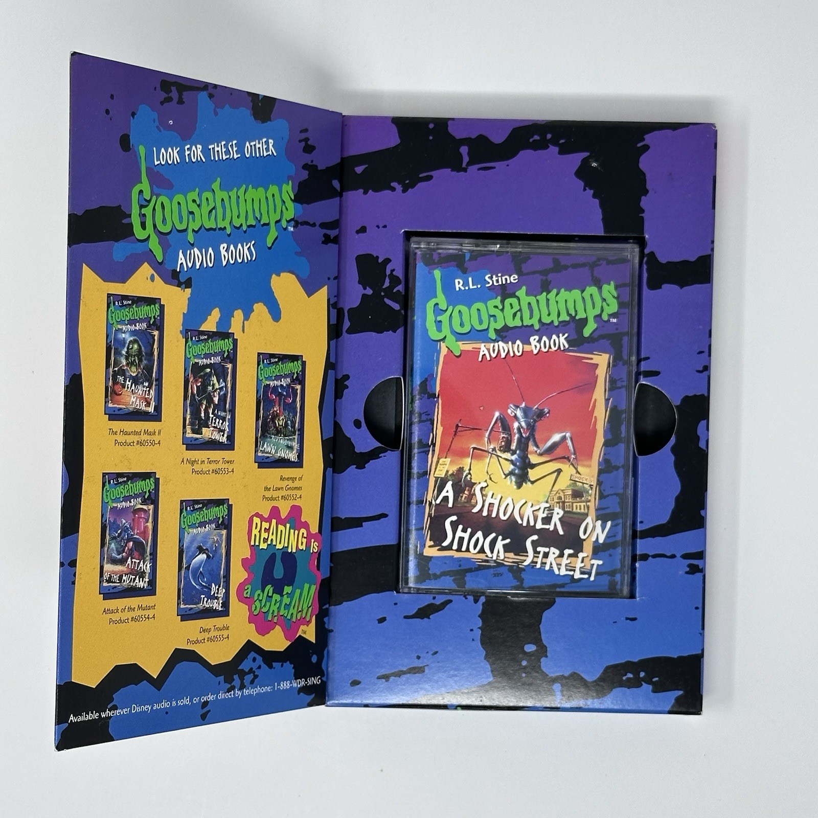 R.L. Stine Goosebumps Audio Book A Shocker on Shock Street Case Only No Cassette