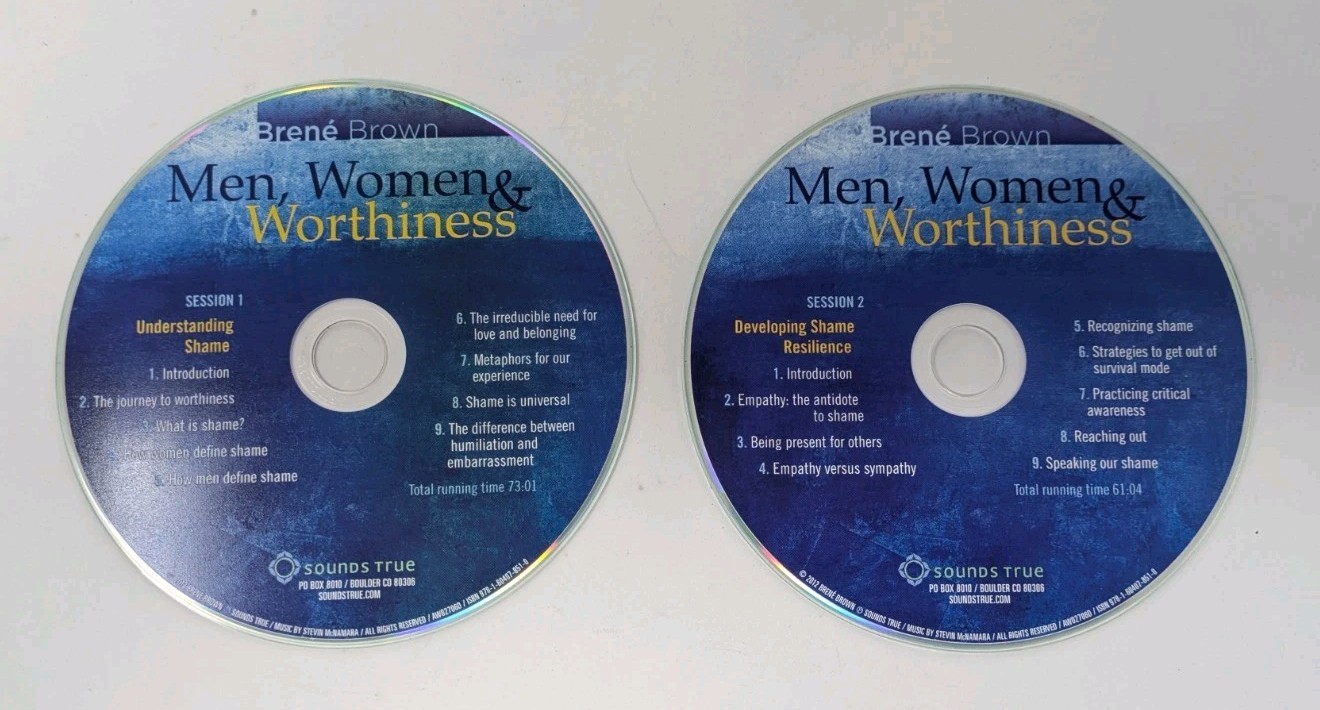 Men Women and Worthiness: Experience of Shame Power of Being Enough 2 CD Set