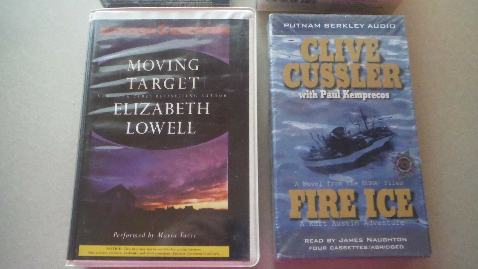4-Audio Books on Cassette, Fire Ice, Personal Injuries, Moving Target, Violets a