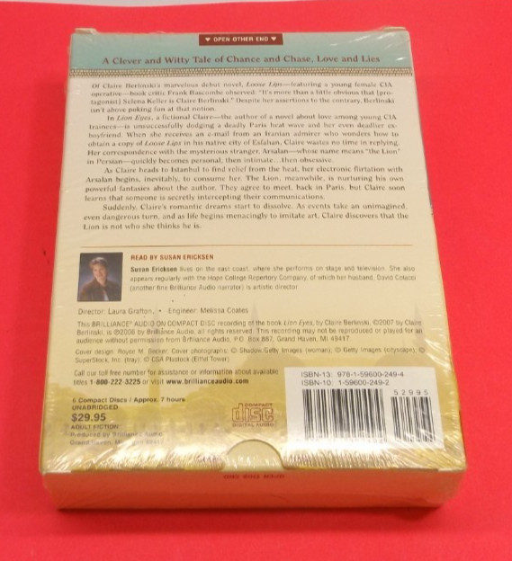 Lion Eyes by Claire Berlinski Unabridged Audiobook CD