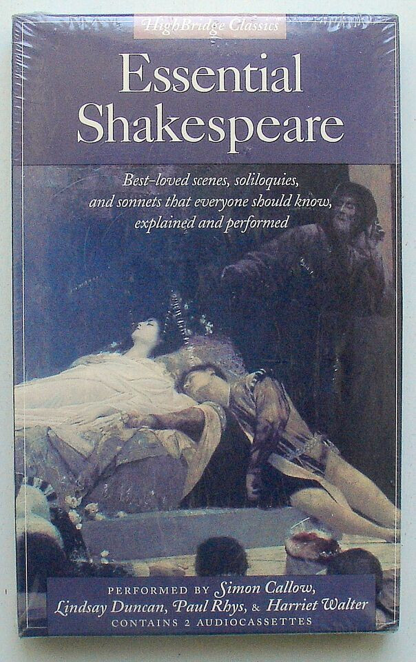 Essential Shakespeare Cassette Audiobook Scenes From 11 Plays SHIPS SAME DAY