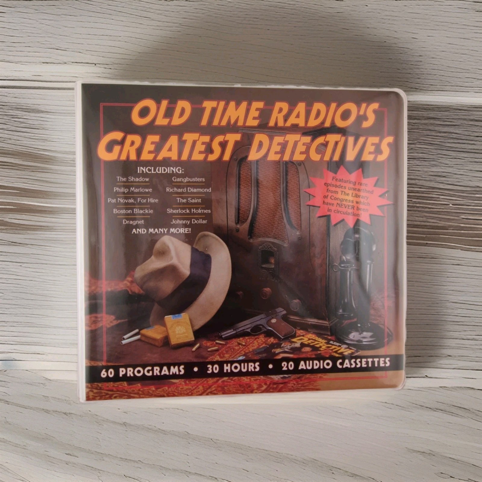 20 Cassette Old Time Radio’s Greatest Detectives Shows Vtg 60 Programs 30 Hours