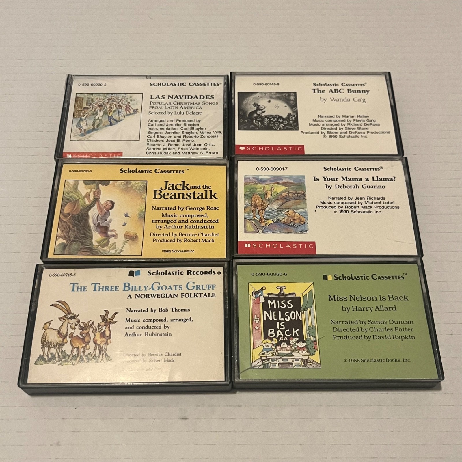 Scholastic Cassette Tapes Lot (6) Kids Reading Homeschool 1980s 1990s