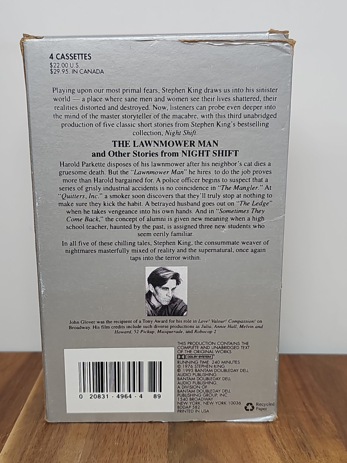 Stephen King Lawnmower Man & Other Stories from Night Shift Audio Cassette Tapes