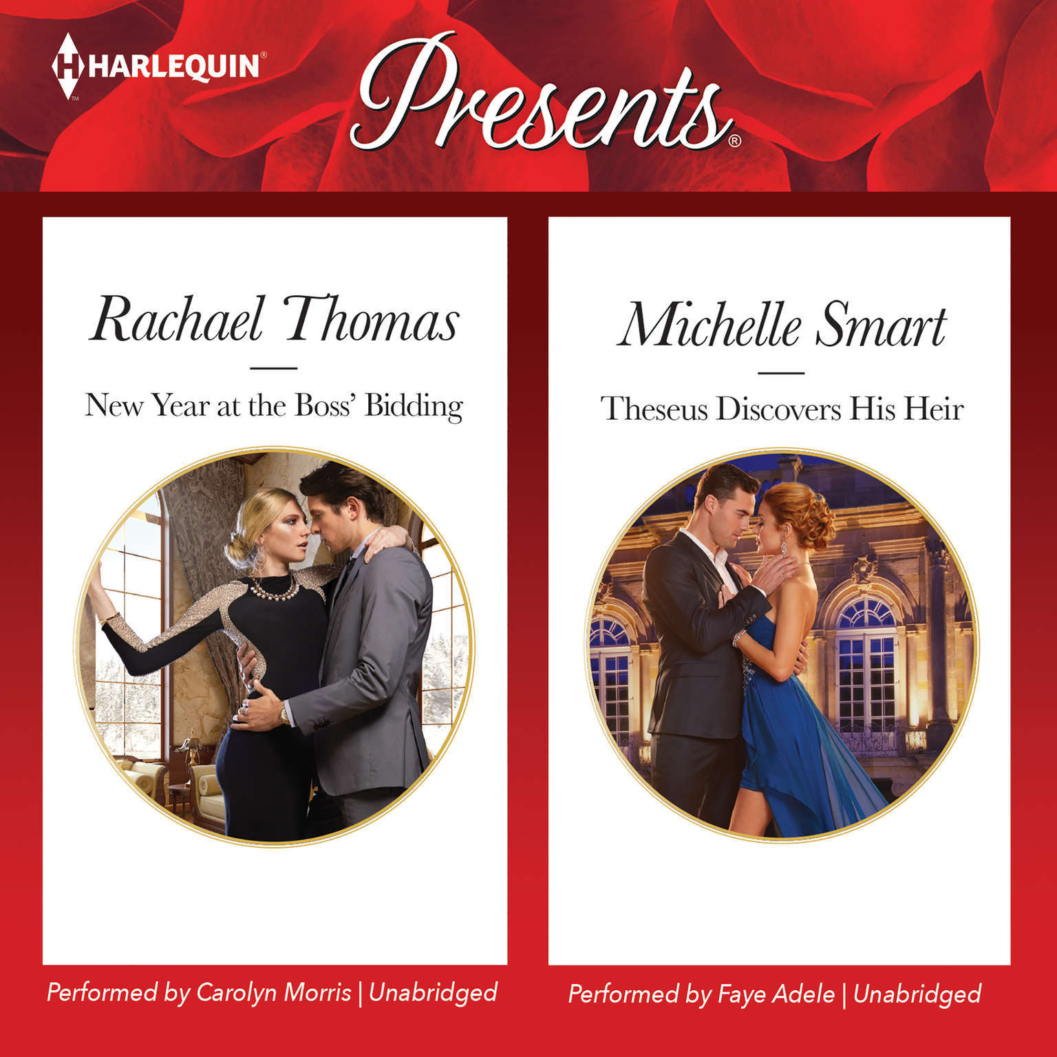 New Year at the Boss’ Bidding & Theseus Discovers His Heir by Rachael Thomas; Mi