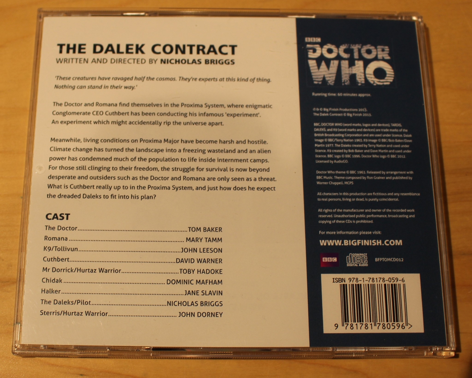 Big Finish Doctor Who: Fourth Doctor Adventures 2×6-The Dalek Contract CD