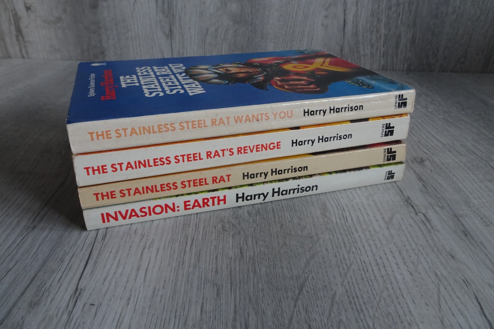 Harry Harrison Book X 4 Invasion Earth The Stainless Steel Rat Wants You Revenge