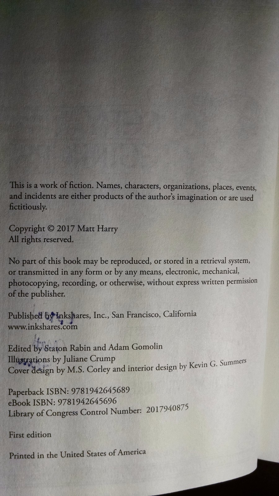 SIGNED Sorcery for Beginners by Matt Harry and Juliane Crump, new, autographed