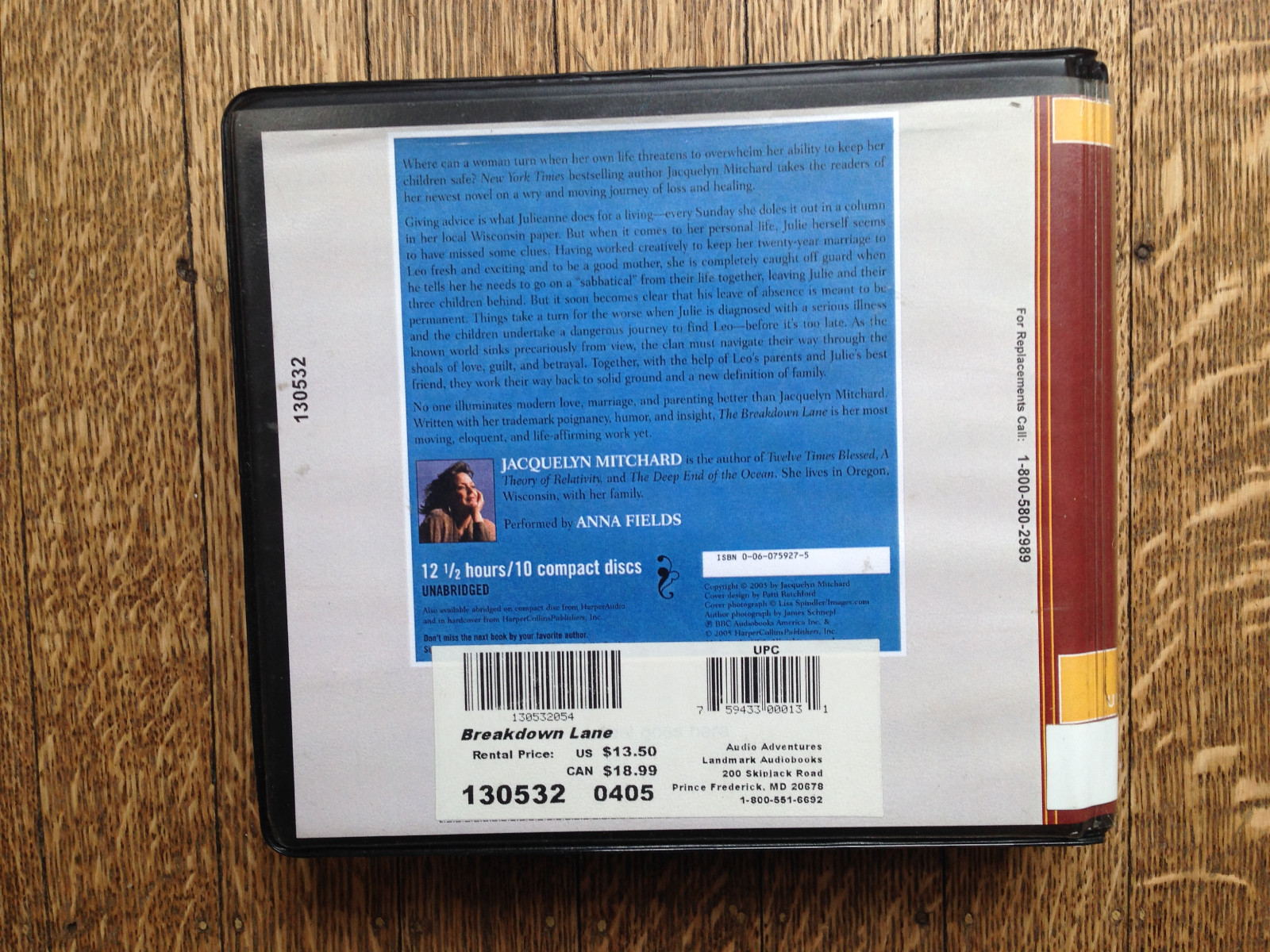 The Breakdown Lane by Jacquelyn Mitchard, Unabridged Audio CDs