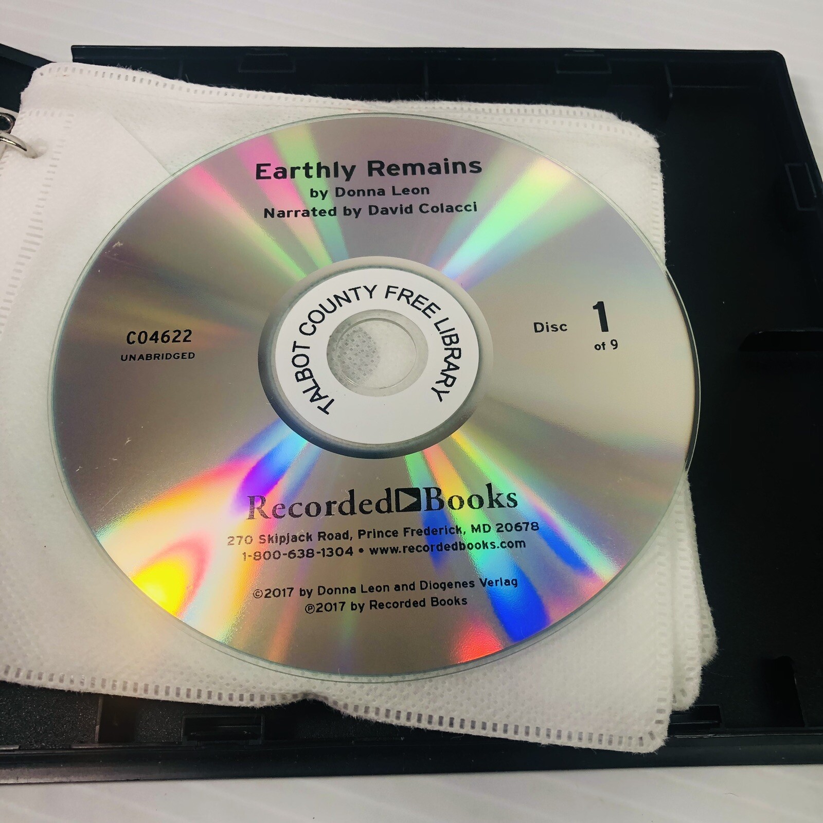 Earthly Remains By Donna Leon 2017 Audio Book CD Set EXLIB