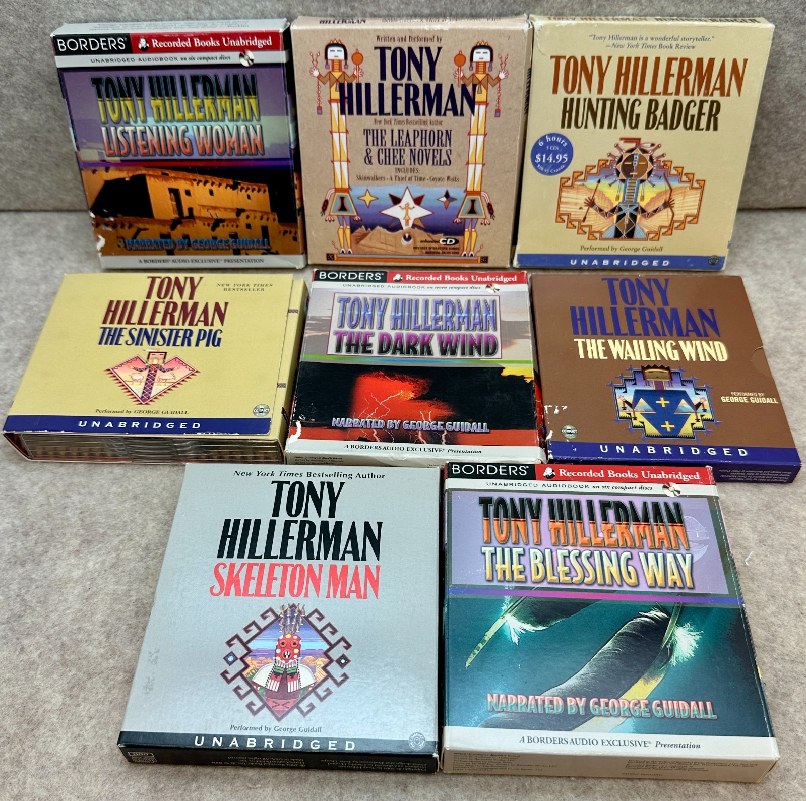 Lot of 8 Tony Hillerman Books on CD Unabridged