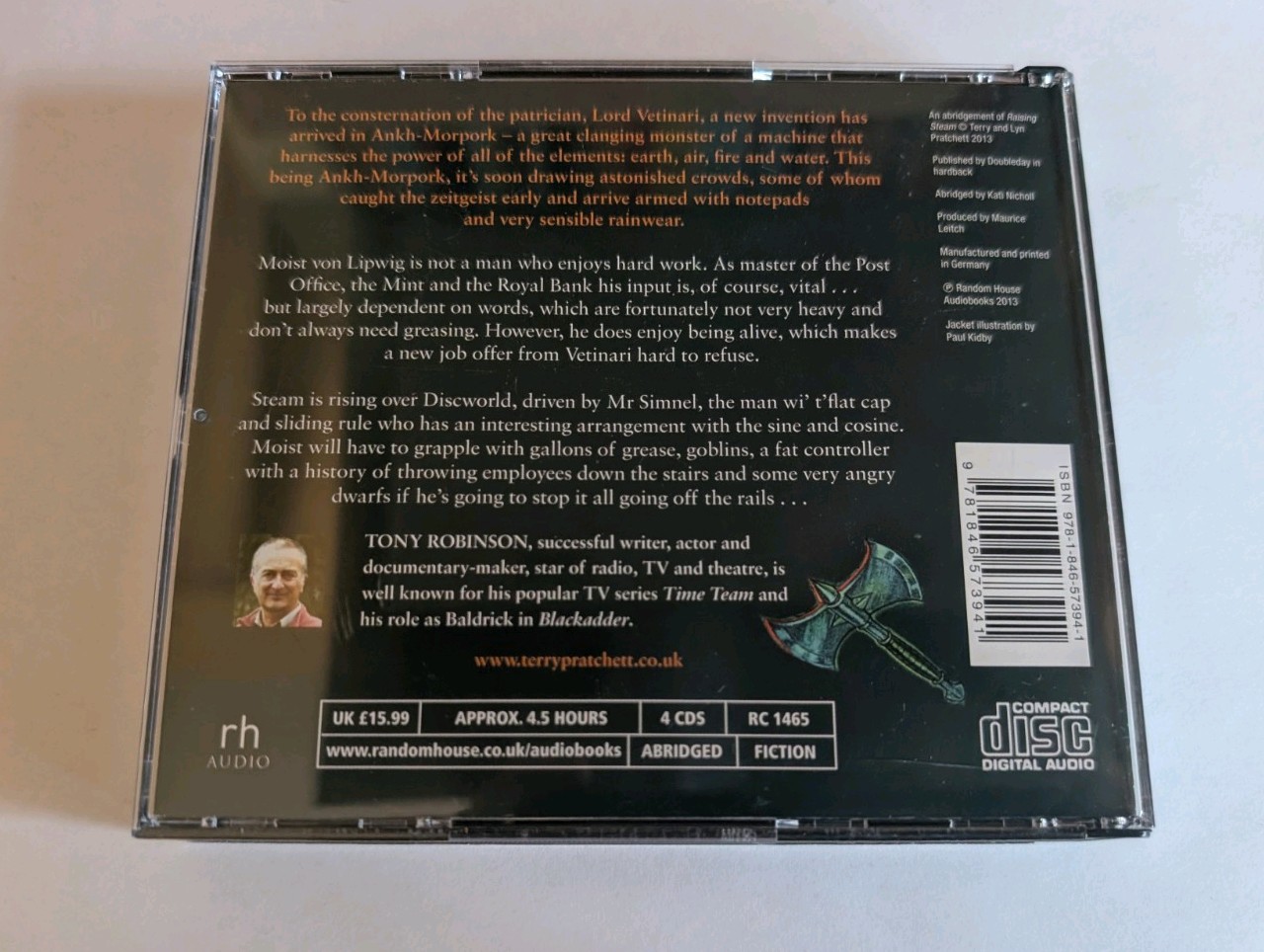 Raising Steam by Terry Pratchett Audio Book Cds — Used Read by Tony Robinson