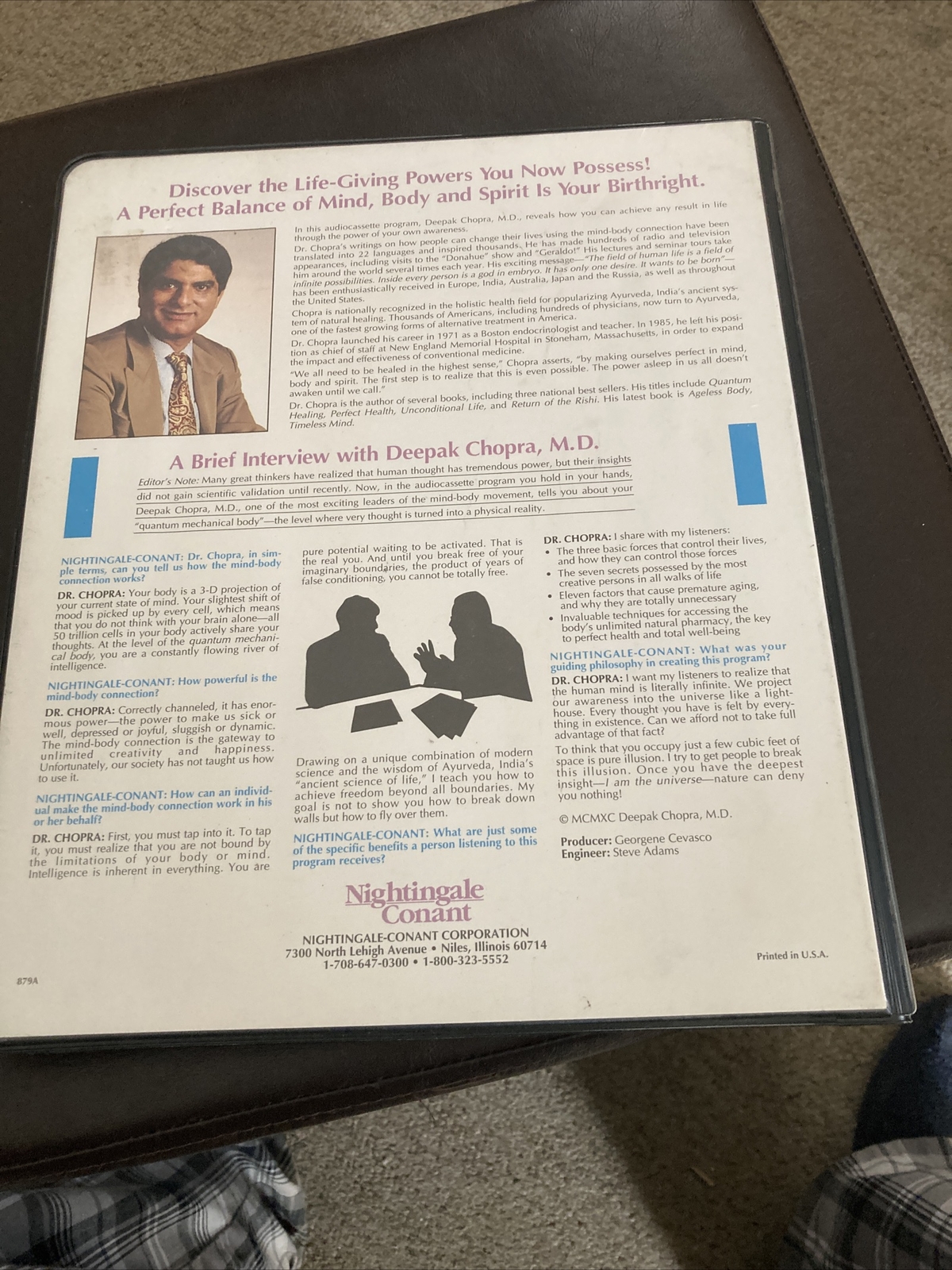 Deepak Chopra MAGICAL MIND, MAGICAL BODY 6 Cassette Tapes Mind/Body Connection