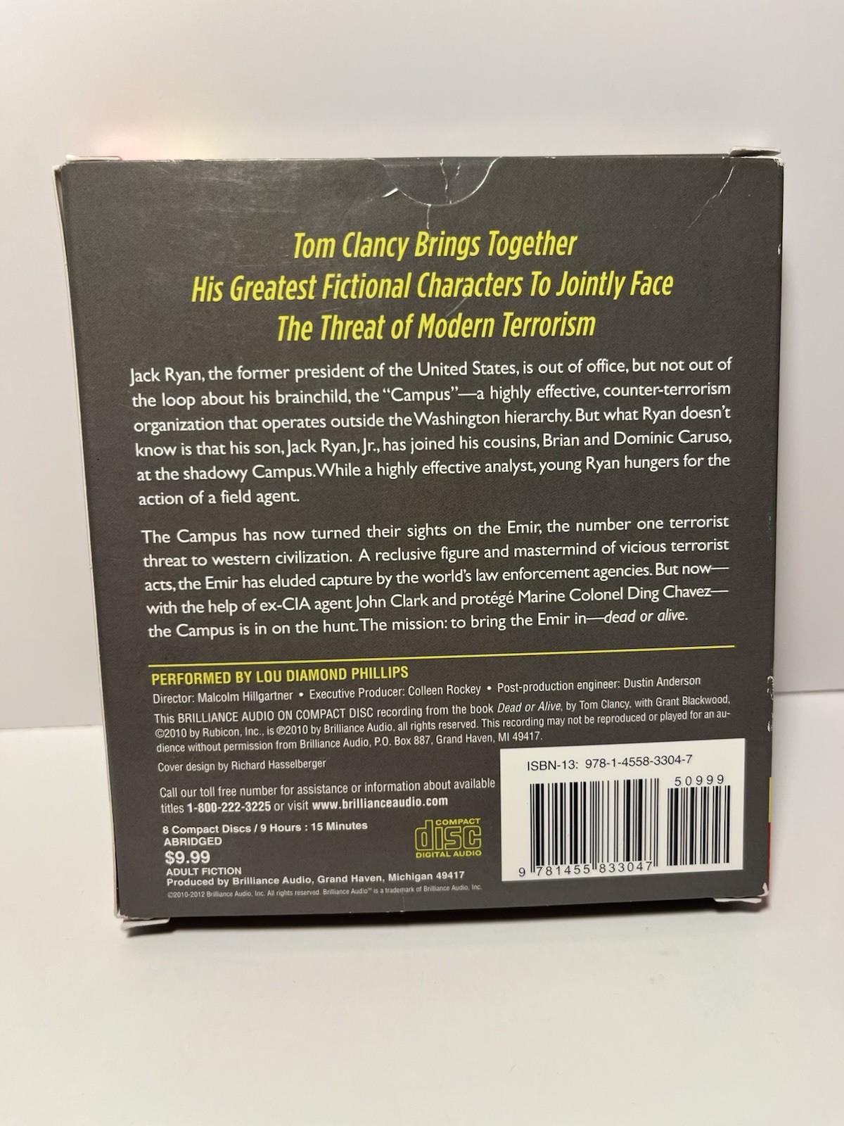 Tom Clancy Dead or Alive Audio CD Jack Ryan Performed By Lou Diamond Phillips