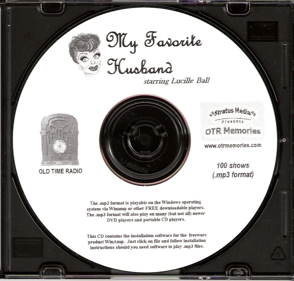 MY FAVORITE HUSBAND — 100 Shows Old Time Radio MP3 Format OTR 1 CD LUCILLE BALL