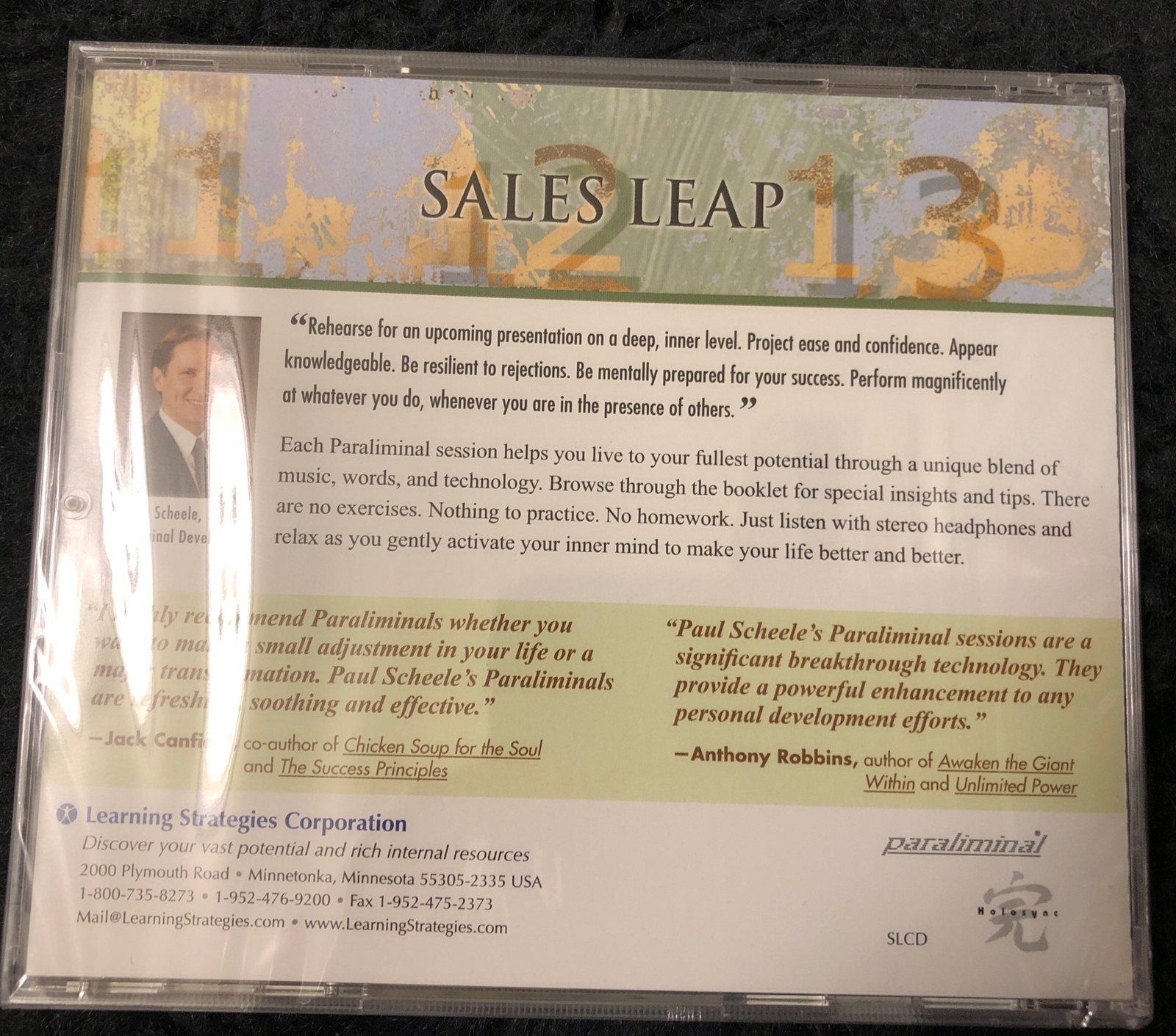 PARALIMINAL CD: Paul R Scheele — Sales Leap — Personal Development — SEALED