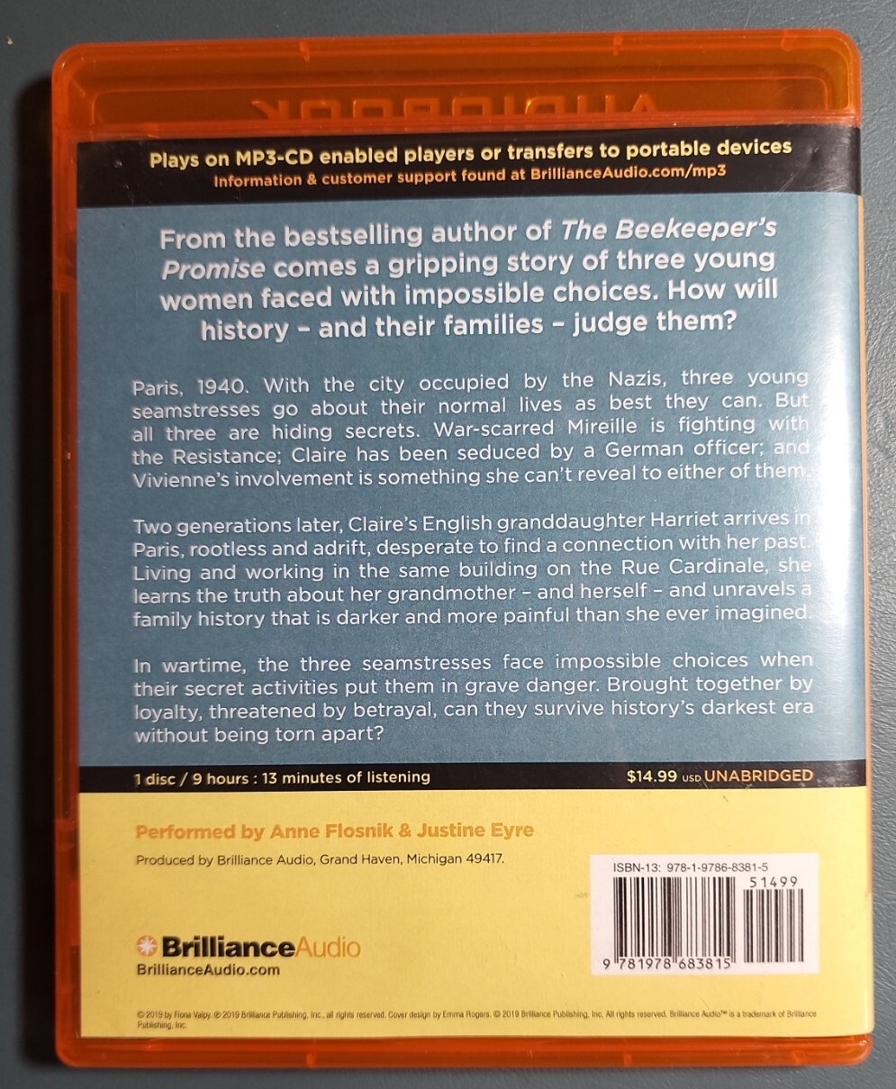 The Dressmaker’s Gift by Fiona Valpy 2019, MP3-CD, Unabridged Excellent
