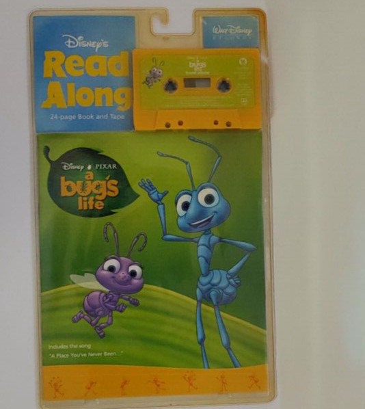 New Disney/Pixar A BUG’S LIFE Read Along Book (Cassette, Nov-1998, Walt Disney)