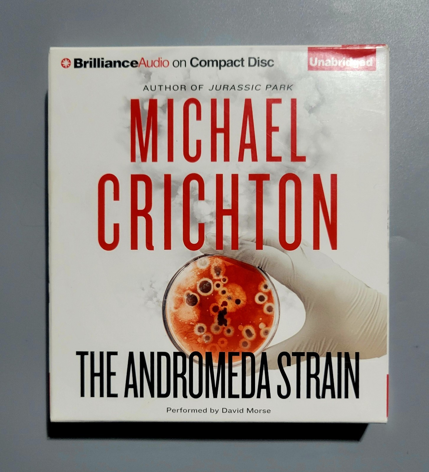 The Andromeda Strain Audio Book — Michael Chrichton — Audio CD — VG