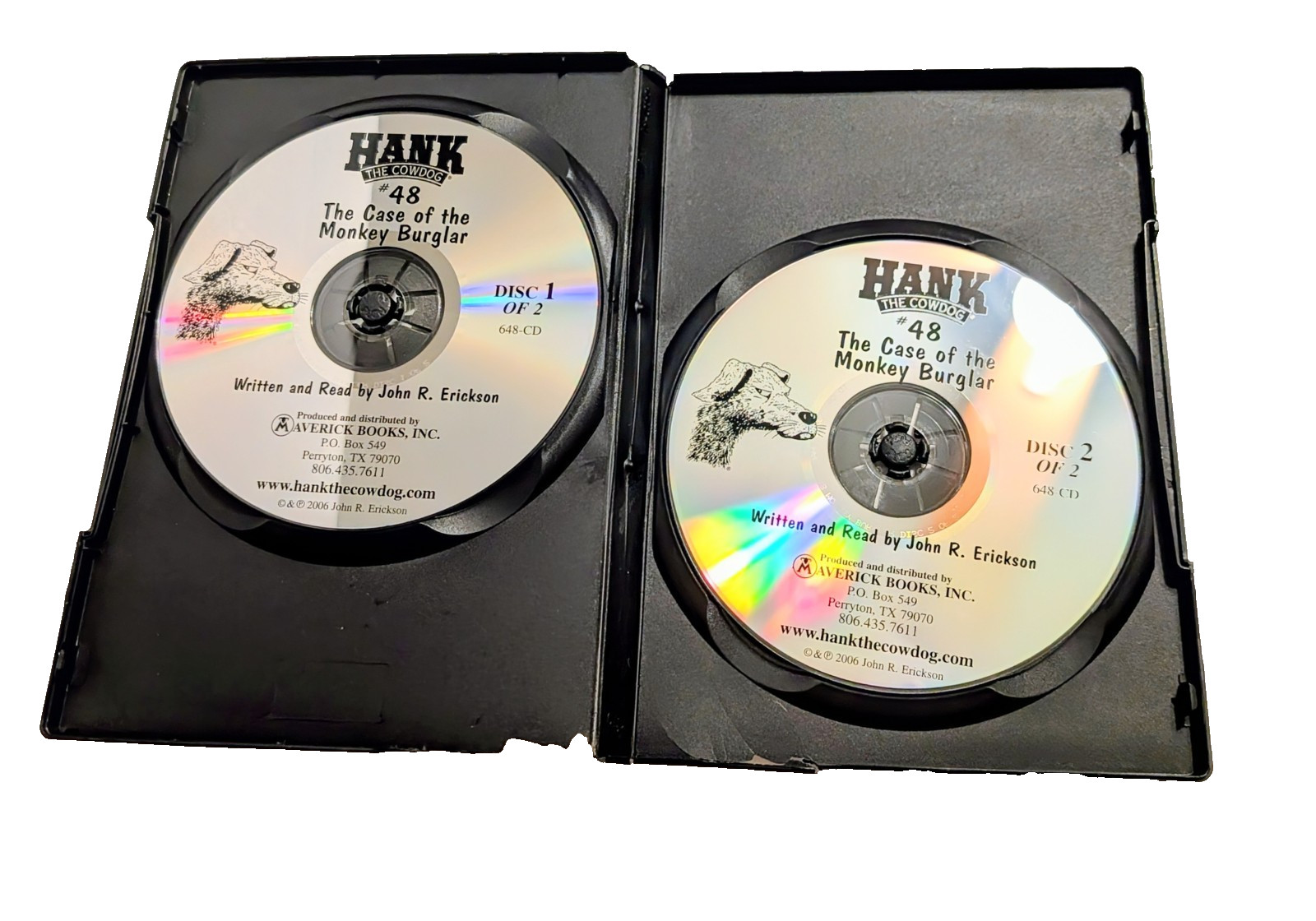 Hank the Cowdog #48 Audio Book 2 CDs +2 Songs Read by Author John Erickson A+ CD