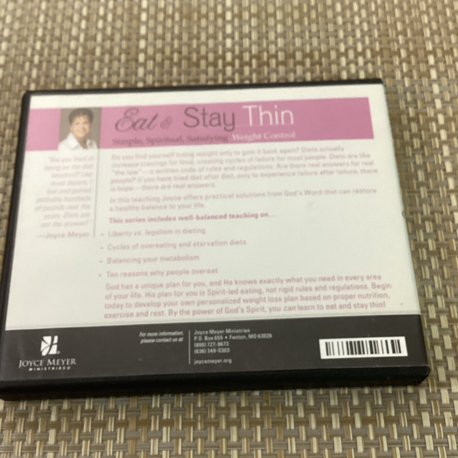 2) Joyce Meyer Ministries Audio CDs & DVDs — Christian Living, Biblical.8 CD’s