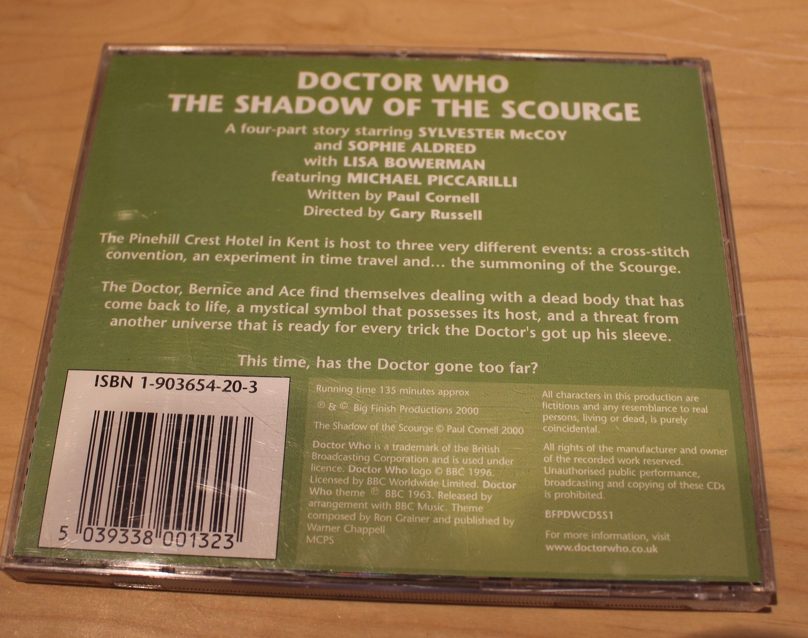 Big Finish Doctor Who Main Range — #013-The Shadow of the Scourge — Audio CD