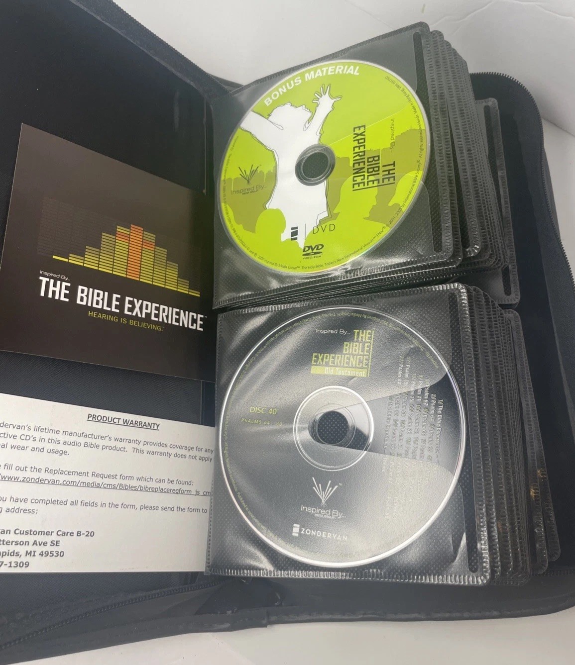 Audio Bible CD Set Inspired By The Bible Experience W/ Zipper Case Complete