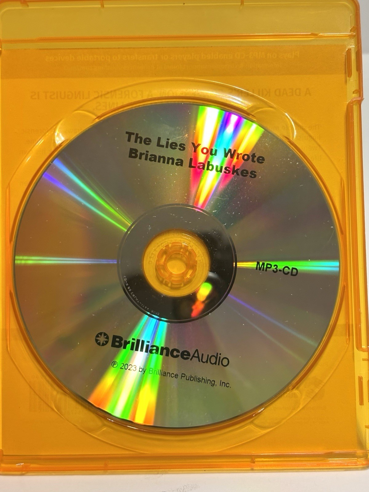 The Lies You Wrote Audiobook — Brianna Labuskes — W Orange Case