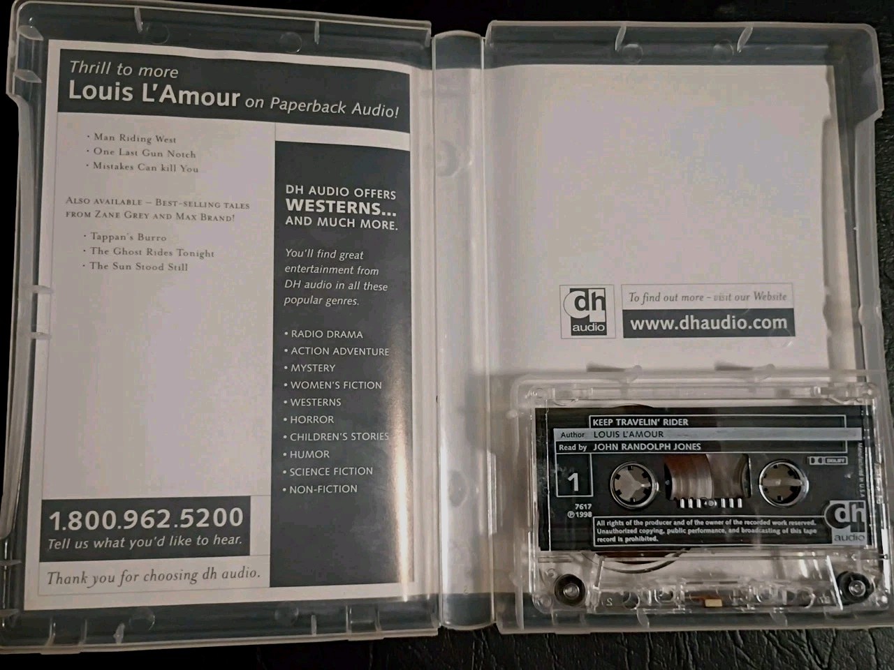 Louis L’Amour Dutchman’s Flat Audio Cassette 1989 Durkin Hayes Audio