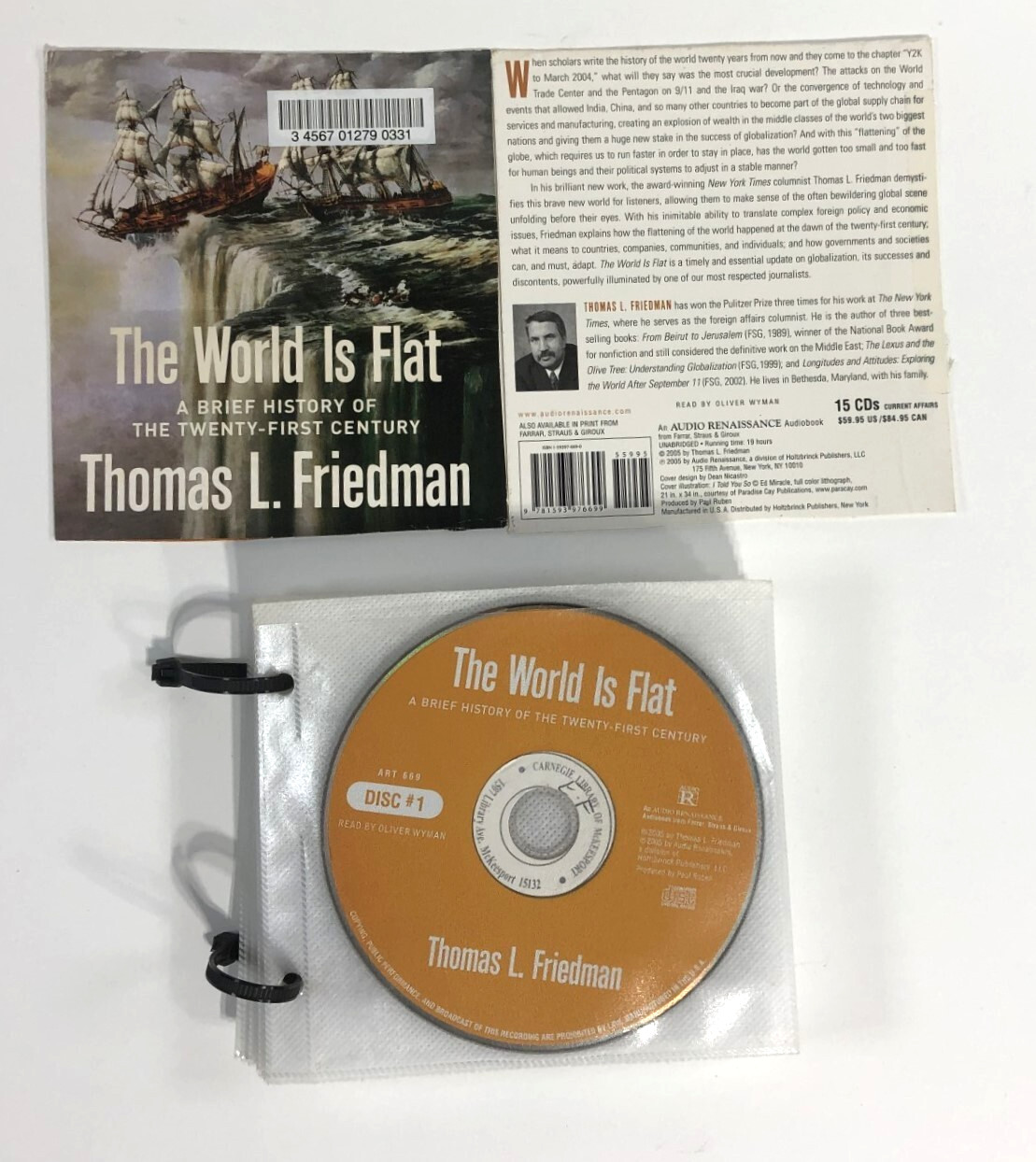 The World is Flat Unabridged Audiobook Thomas L Friedman 15 CDs Free Shipping