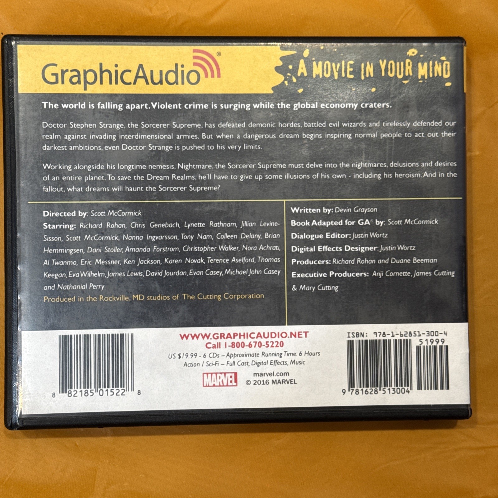 Doctor Strange — The Fate Of Dreams — AUDIOBOOK CD — 2016 — MARVEL —
