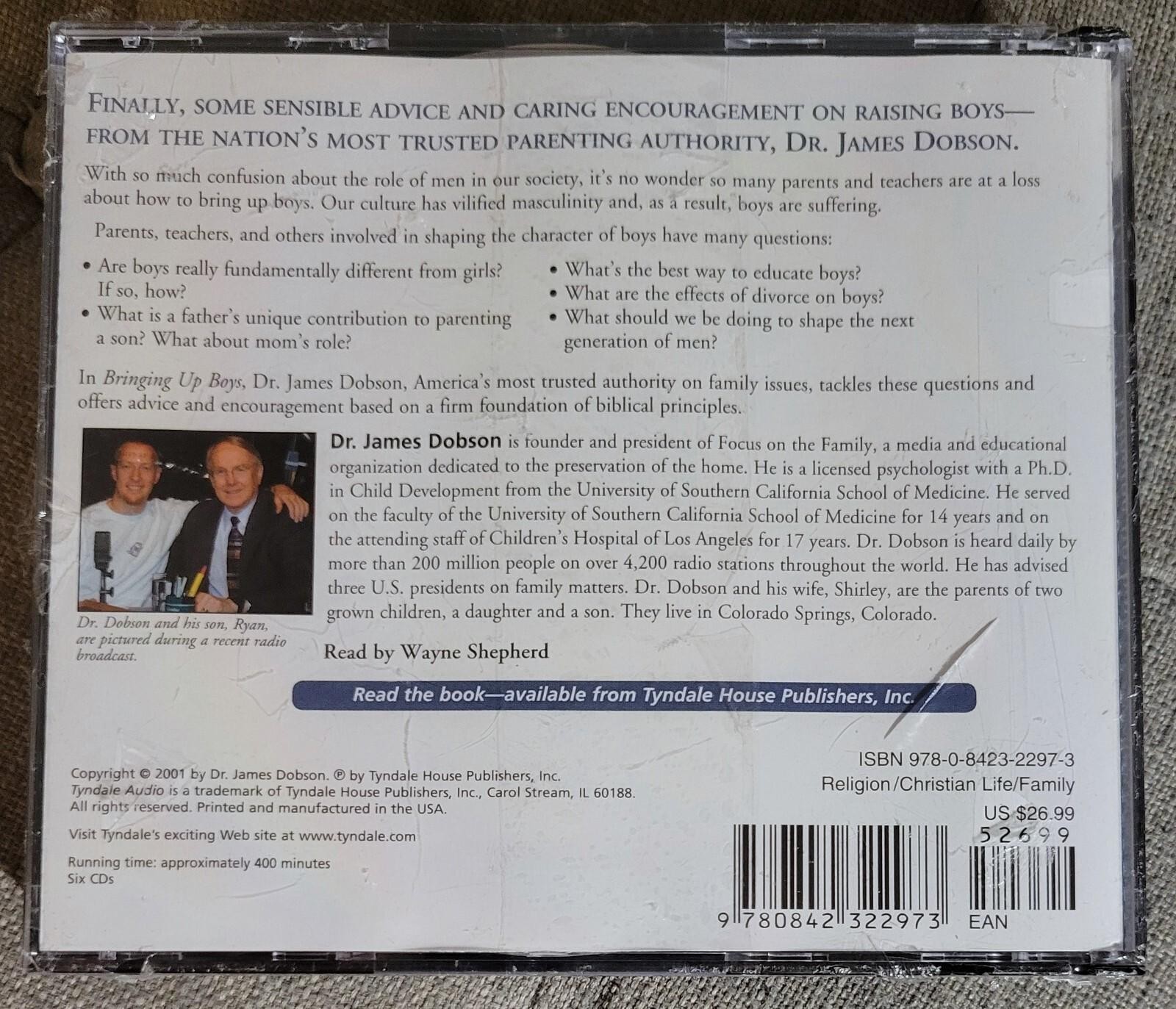 James Dobson BRINGING UP BOYS 2000 Audio Books on CD 6-Discs NEW