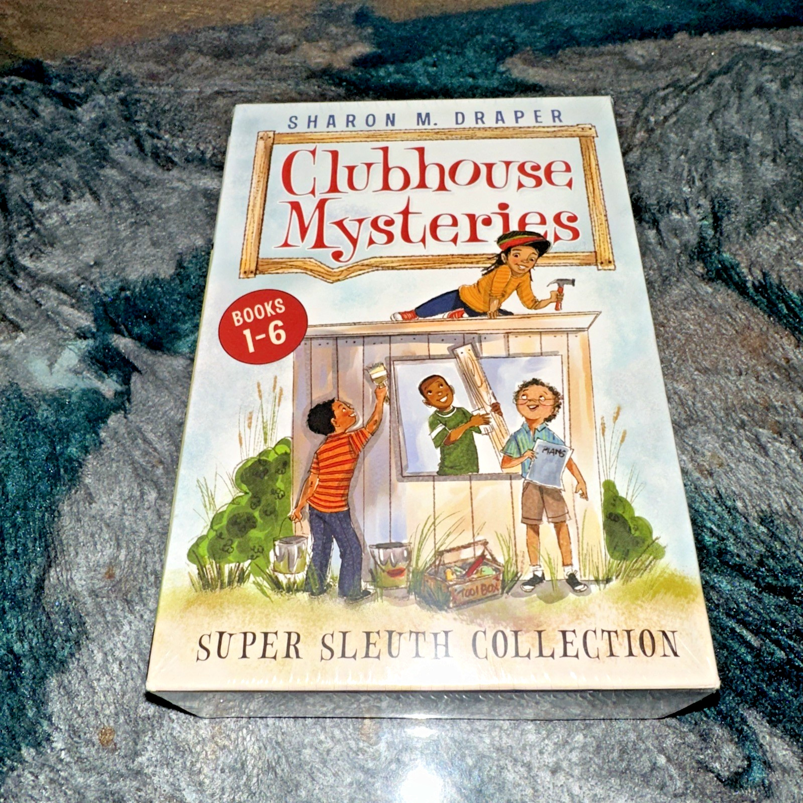 NEW Clubhouse Mysteries Super Sleuth Collection Box Set x 6 Sharon Draper Sealed