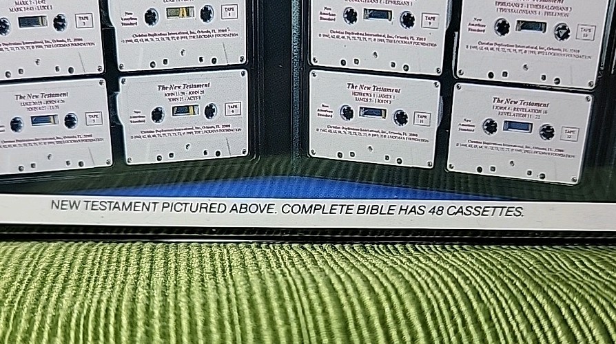 The Cassette Bible. New Testament Matthew-Revelation Narrator E.W.»Red» Jeffries