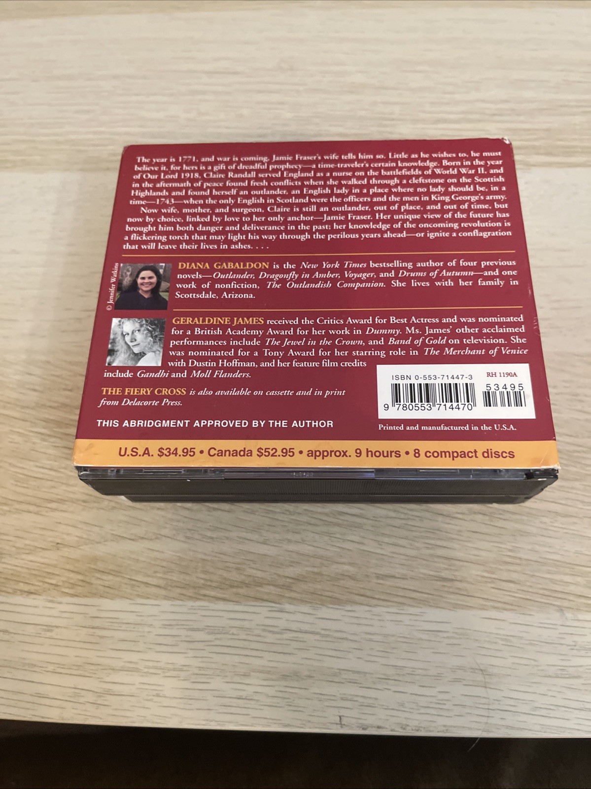 Fiery Cross by Diana Gabaldon (2001, Compact Disc)