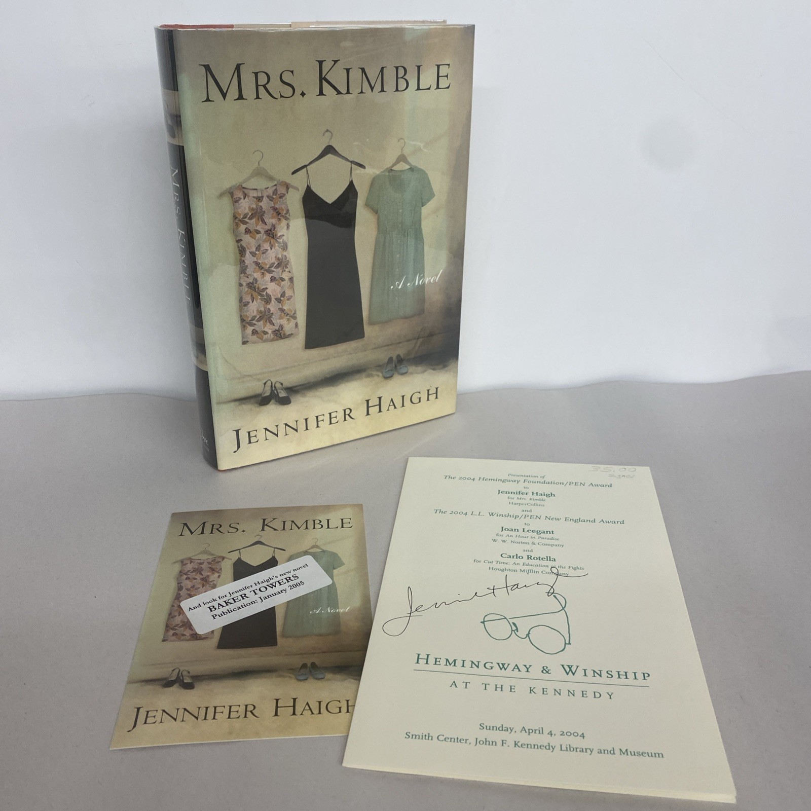 MRS. KIMBLE — JENNIFER HAIGHT — SIGNED First Edition Fine/fine, DJ In Mylar