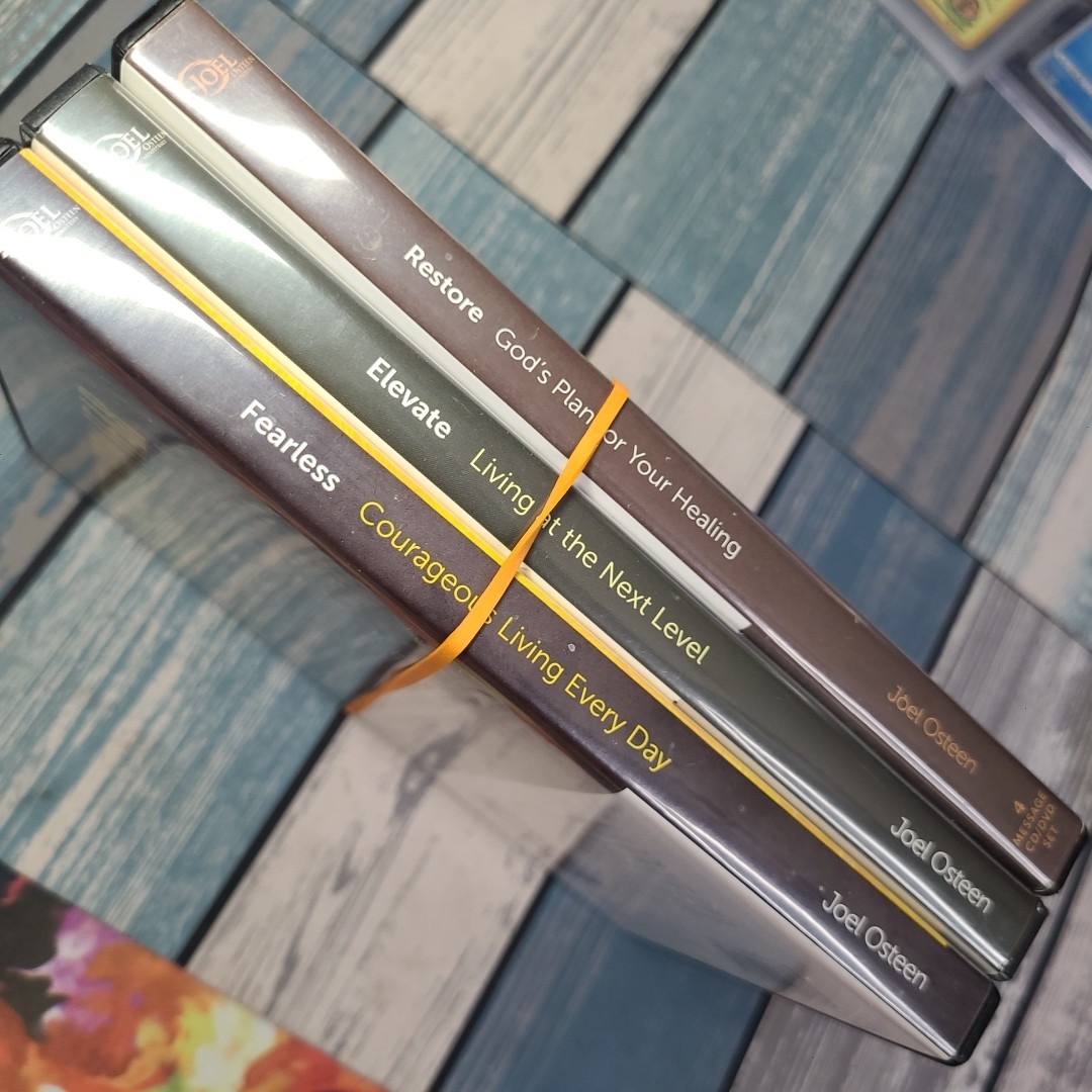 Joel Osteen 3 DVD CD LOT FEARLESS + Restore GODS Plan + ELEVATE the Next Level