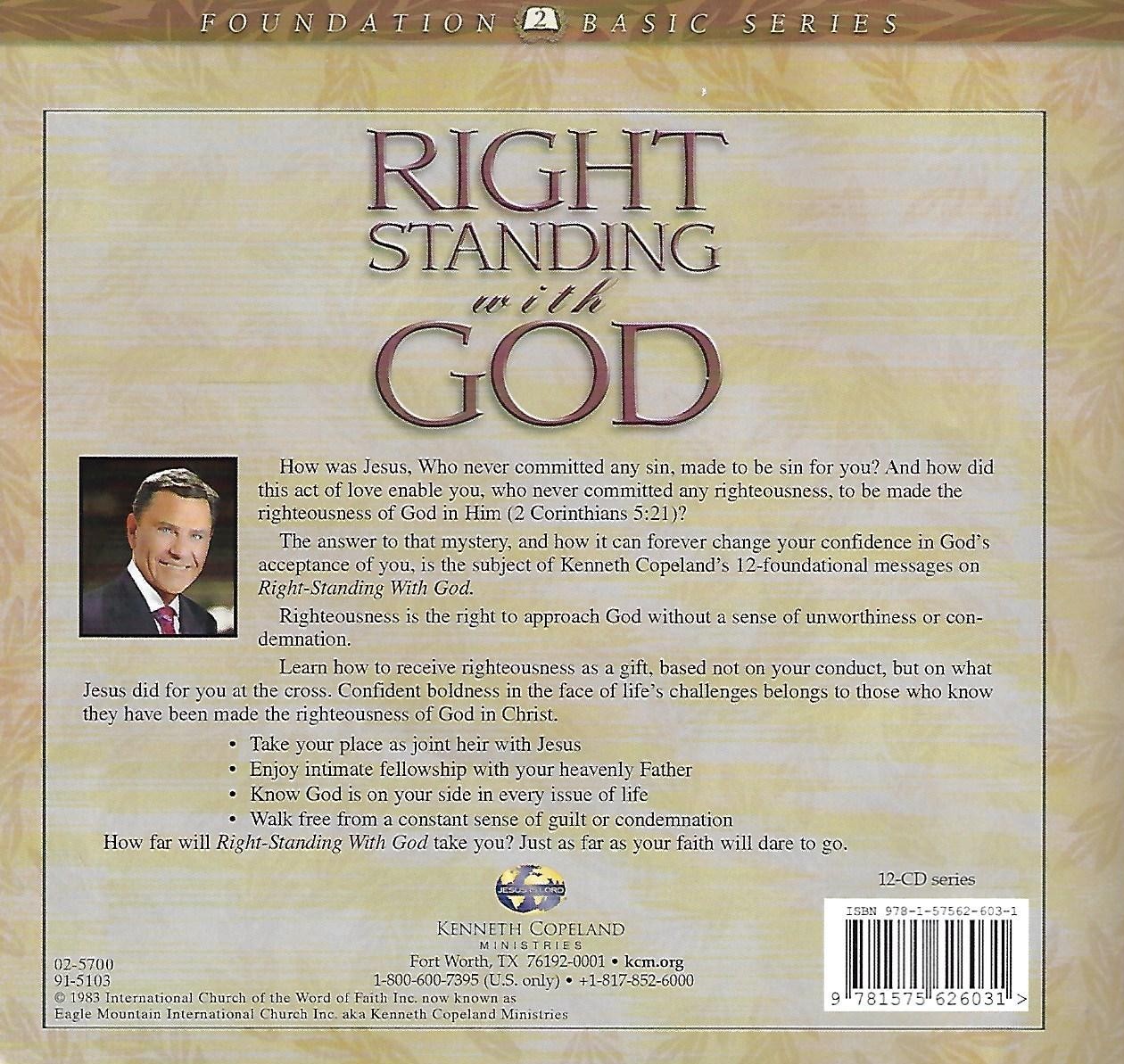 Right Standing with God by Kenneth Copeland (CD, 1983, 12-Discs)