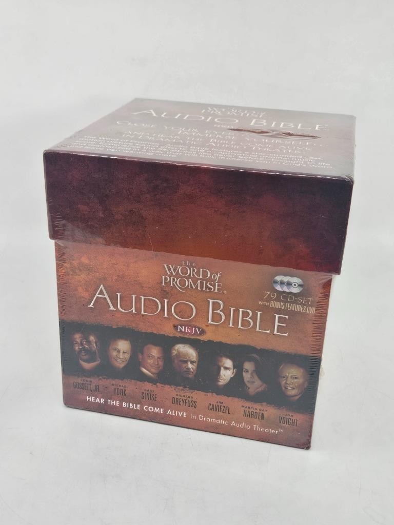 NKJV the Word of Promise Complete Audio Bible 79 CD Set + Bonus DVD in Tin Case