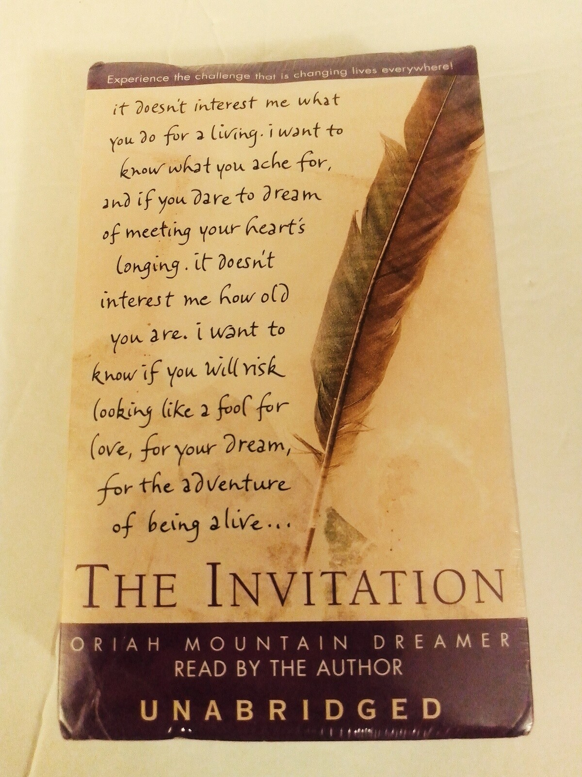 The Invitation Unabridged Audiobook on Cassettes by Oriah Mountain Dreamer New