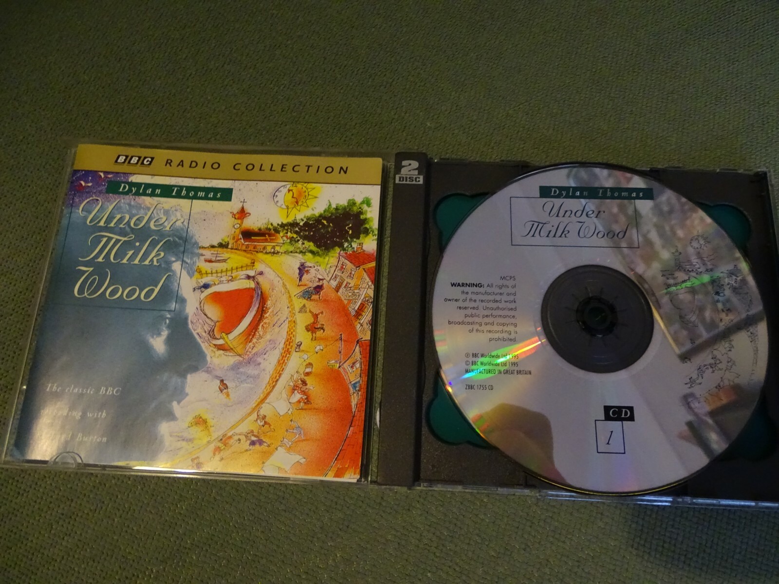 DOUBLE AUDIO CD-UNDER MILK WOOD — DYLAN THOMAS — RICHARD BURTON