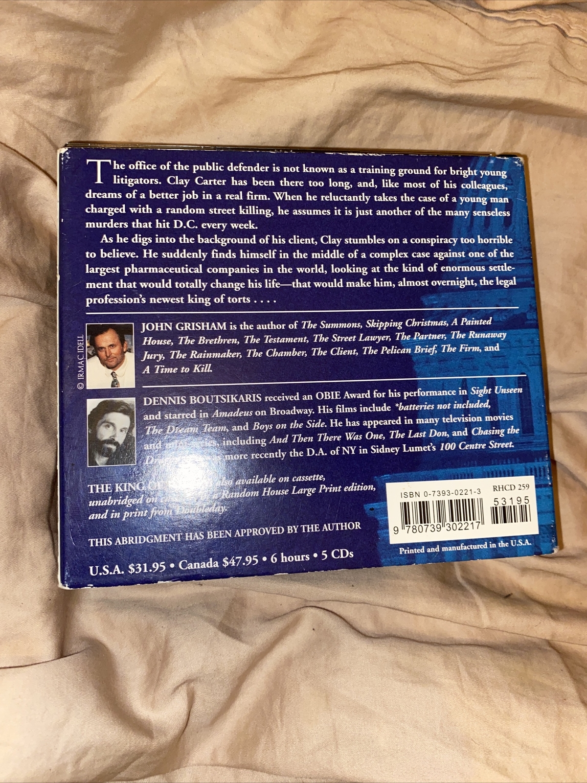 THE KING OF TORTS — AUDIO BOOK- IJOHN JAKES read by DENNIS BOUTSIKARIS