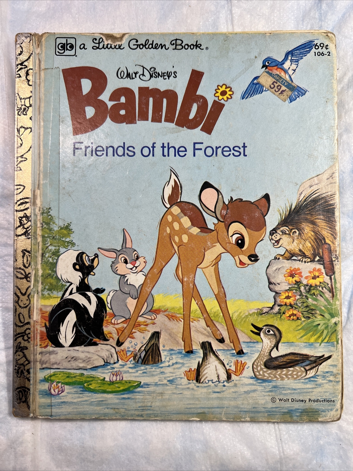 Vintage A Little Golden Book Disney’s Bambi Friends Of The Forest 1980 #1586