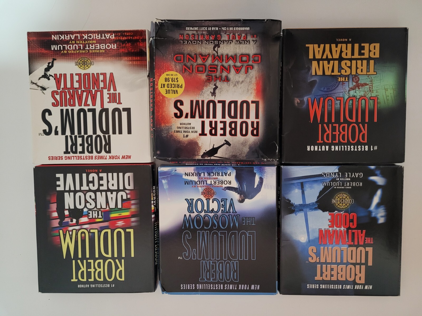 6 Robert Ludlum’s Audio Books CD The Altman Code, Janson Directive & Command