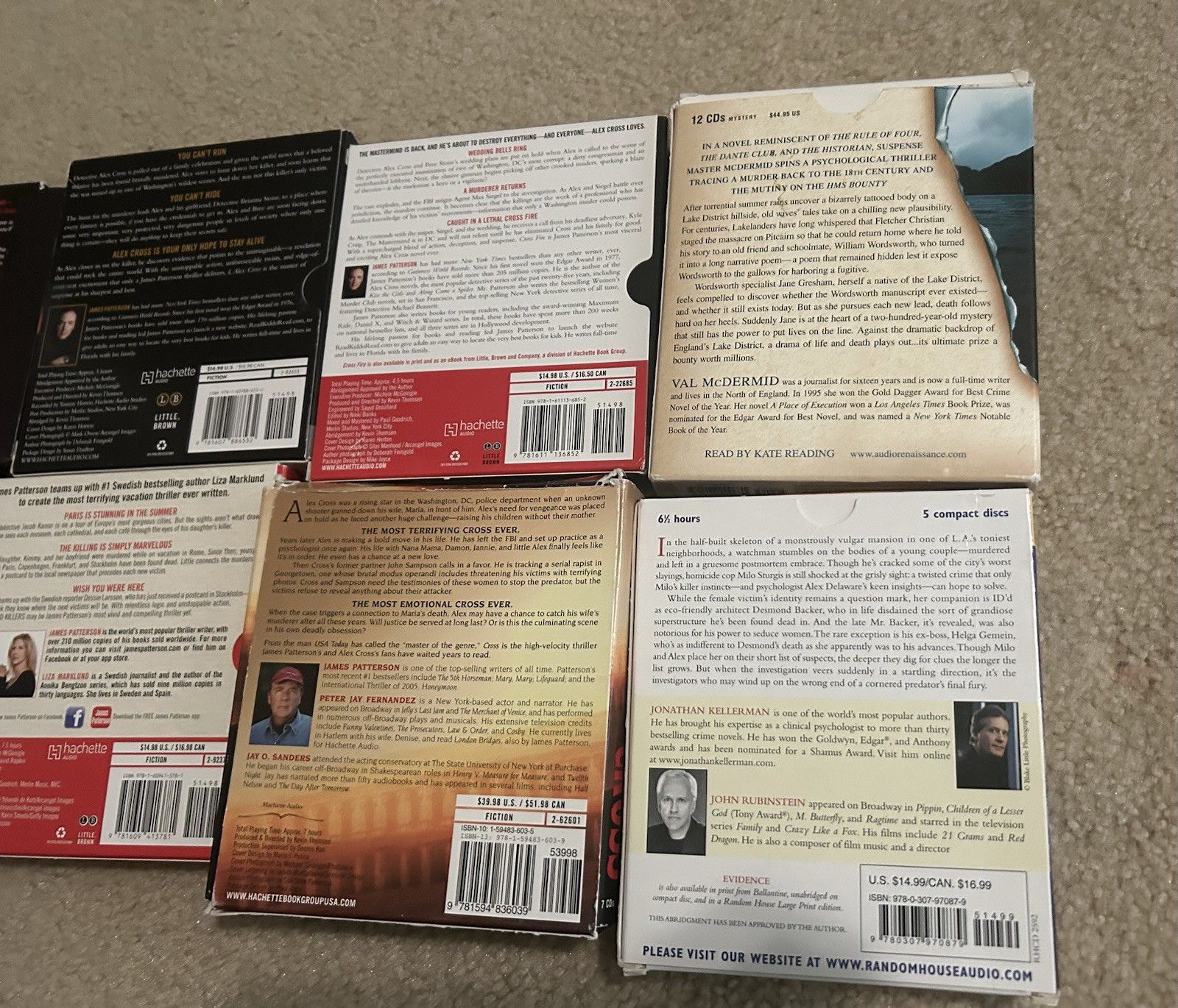 8 Audio Books 4 James Patterson Edwards Hamilton Delaware McDermid CD — Mystery