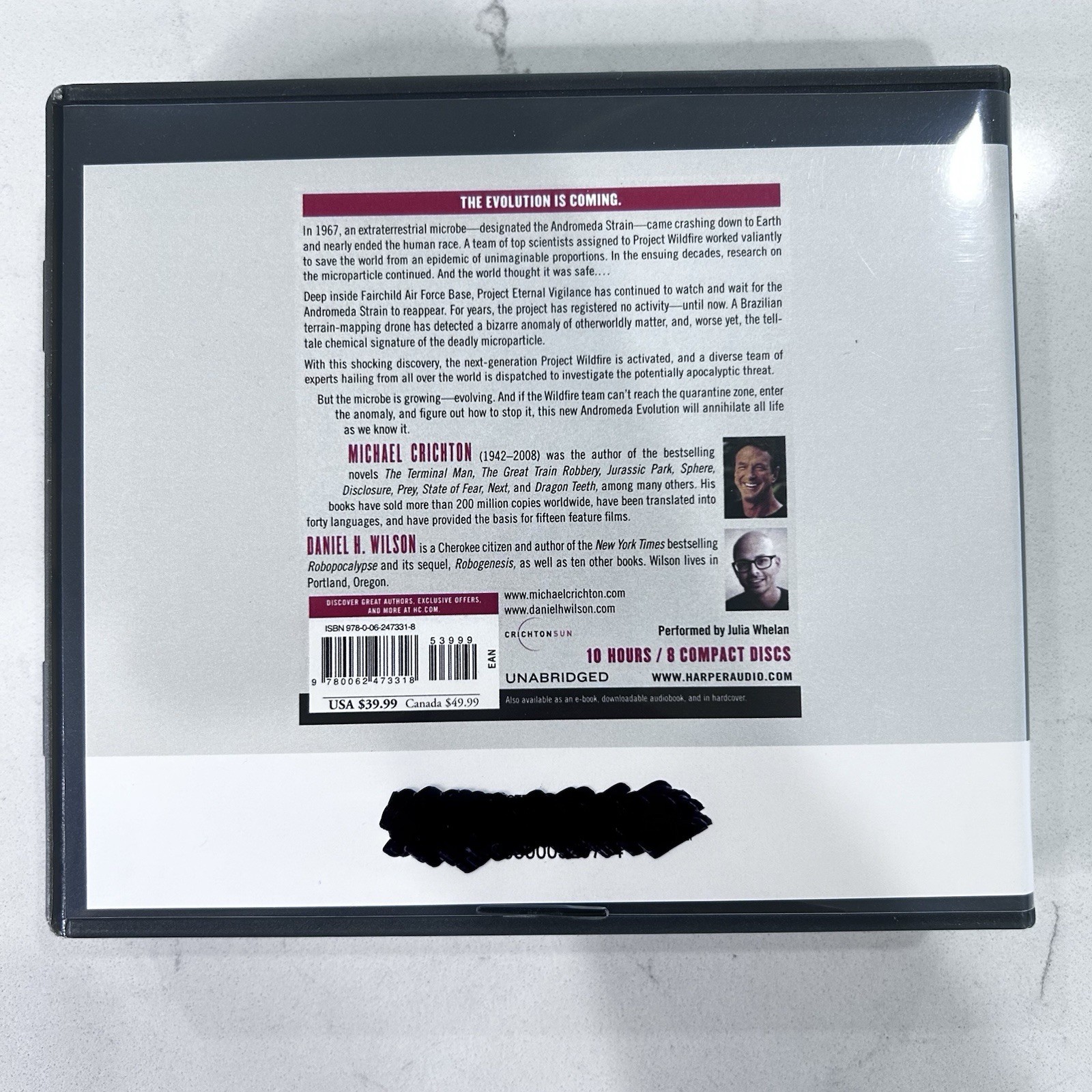 The Andromeda Evolution Audiobook 8-Disc Set by Michael Crichton & Daniel H.